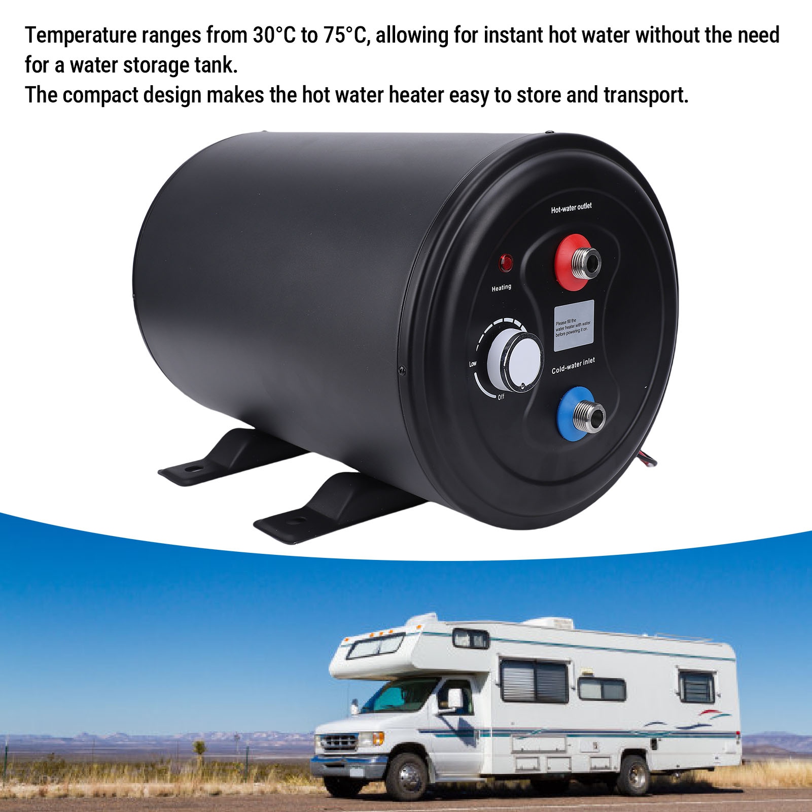 Portable Camping Shower - Instant Water Heater Tankless 10L Portable