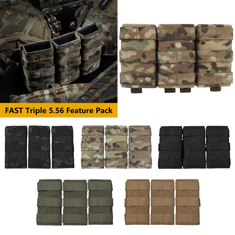 Outdoor Camping Vest - MOLLE-Compatible Triple Magazine Pouch | Lightweight