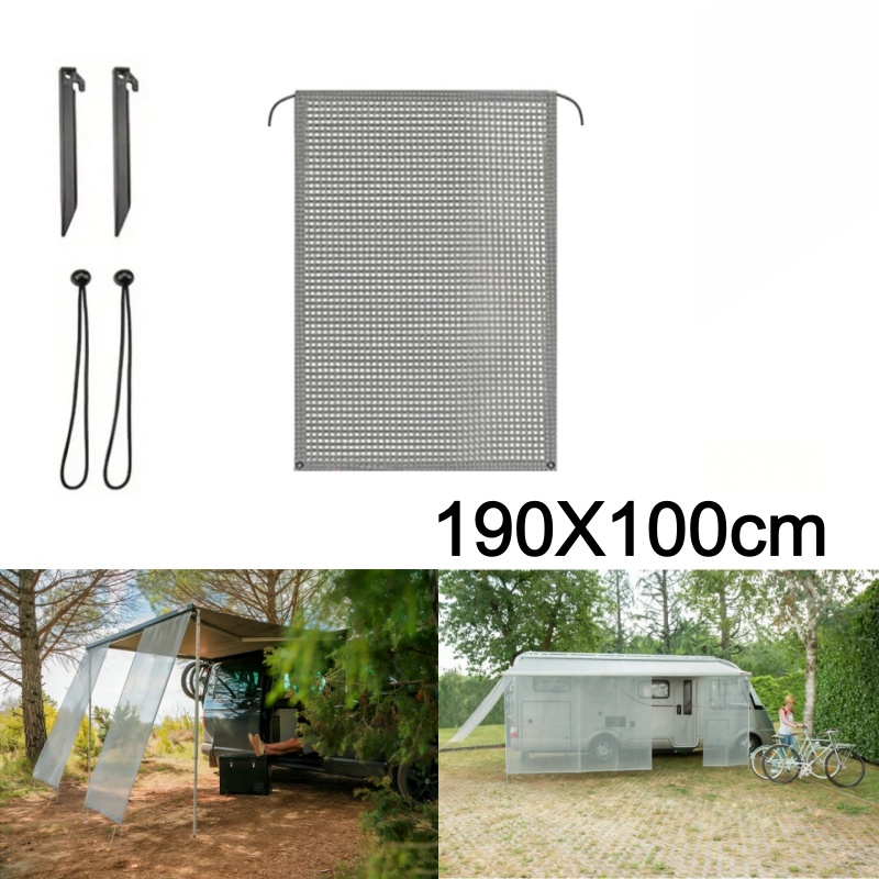 Outdoor Camping Awning - RV Awning Front Sun Shade Screen