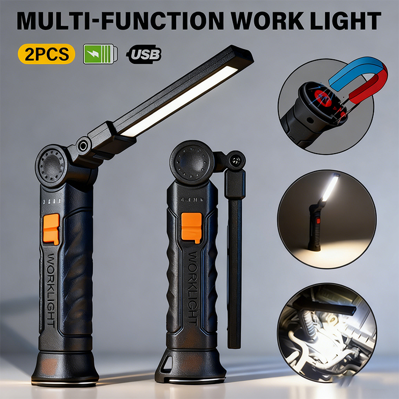 Outdoor Camping Light Portable - Portable COB LED Flashlight USB Rechargeable