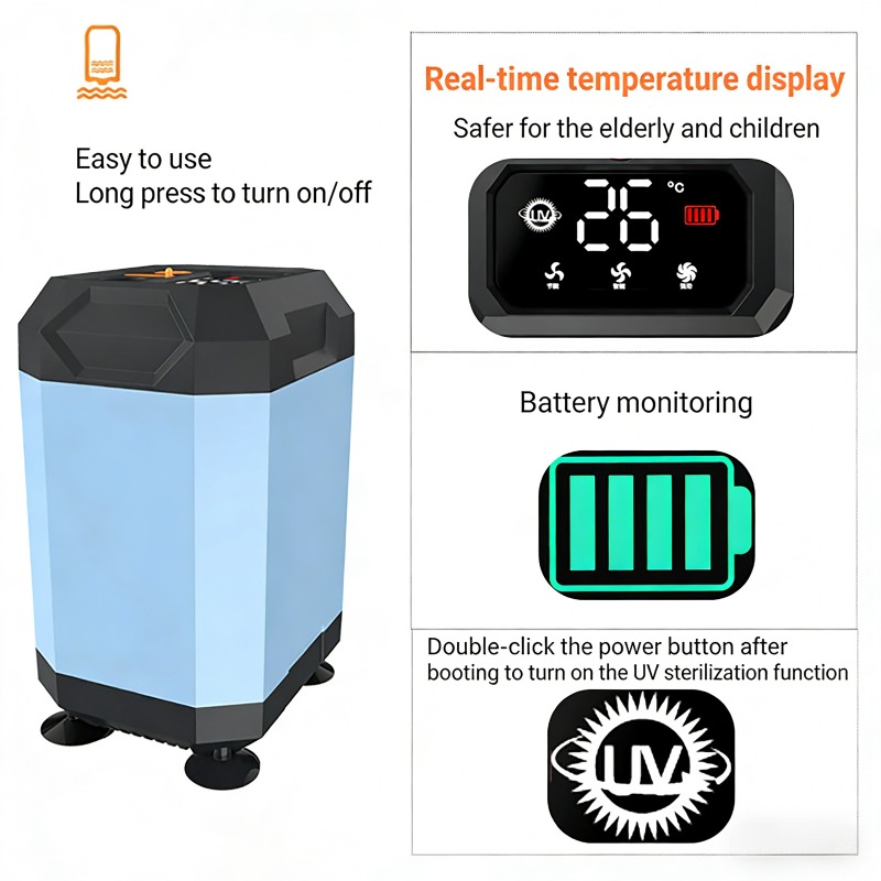 Portable Camping Shower - 5400mAh/9000mAh Outdoor Portable Camping Shower with