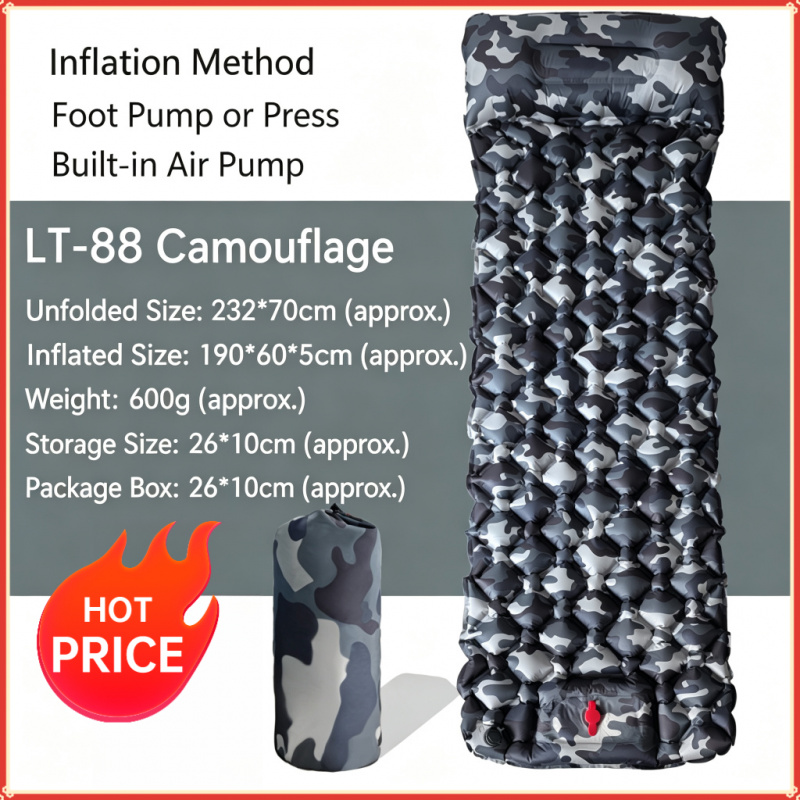 Outdoor Inflatable Camping Tent With Air Pump - Outdoor Camping Inflatable Mattress Sleeping Pad