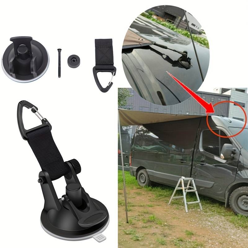 Outdoor Camping Awning - 4Pcs Motorhomes Car Suction Cup Anchor