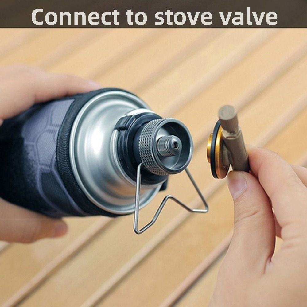 Outdoor Camping On Youtube - Aluminum Alloy Butane Adapter Screw-On Valve