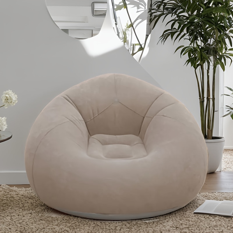 Outdoor Camping Cot - Flocked PVC Inflatable Sofa Chair -