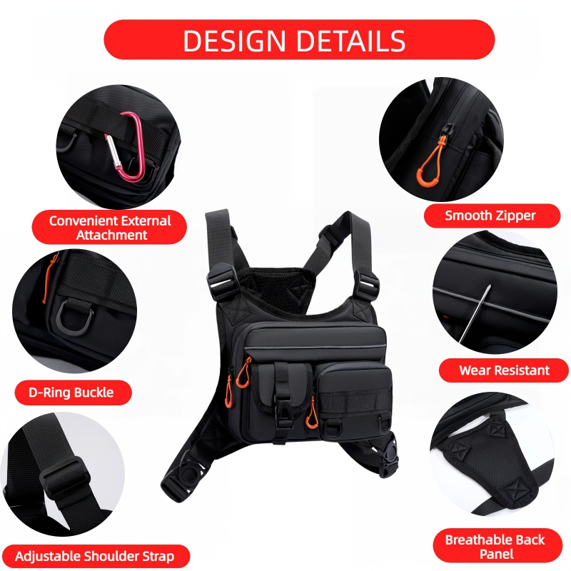 Men's Tactical Chest Bag, Runn - đánh giá và giá Outdoor Camping Vest