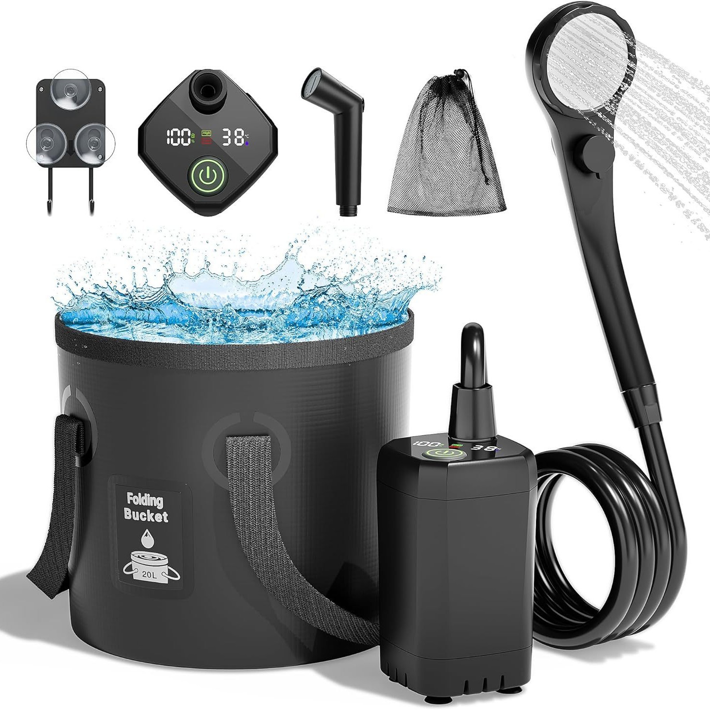 Portable Self-Priming Electric - đánh giá và giá Portable Camping Shower