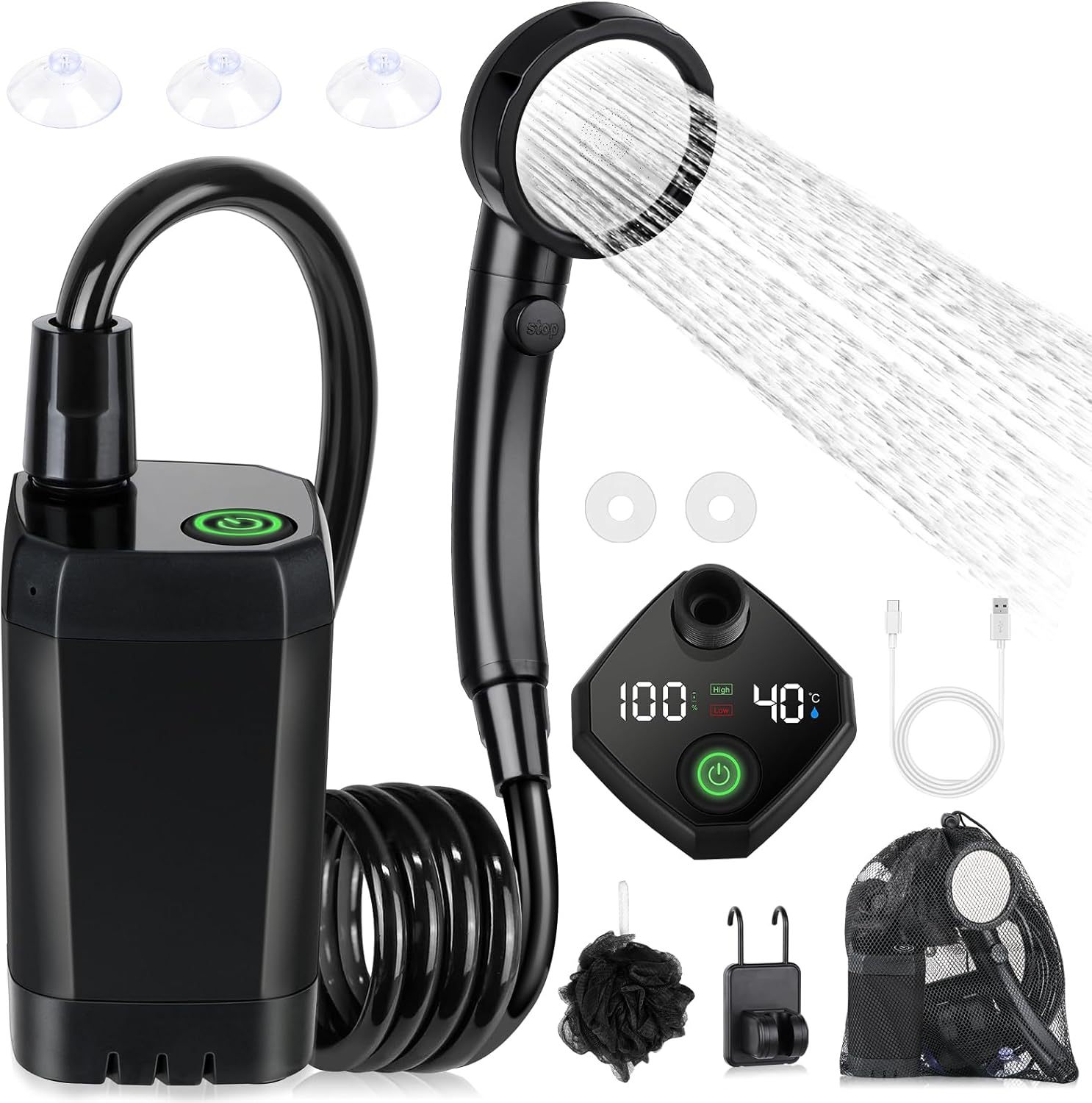 Portable Self-Priming Electric - đánh giá và giá Portable Camping Shower