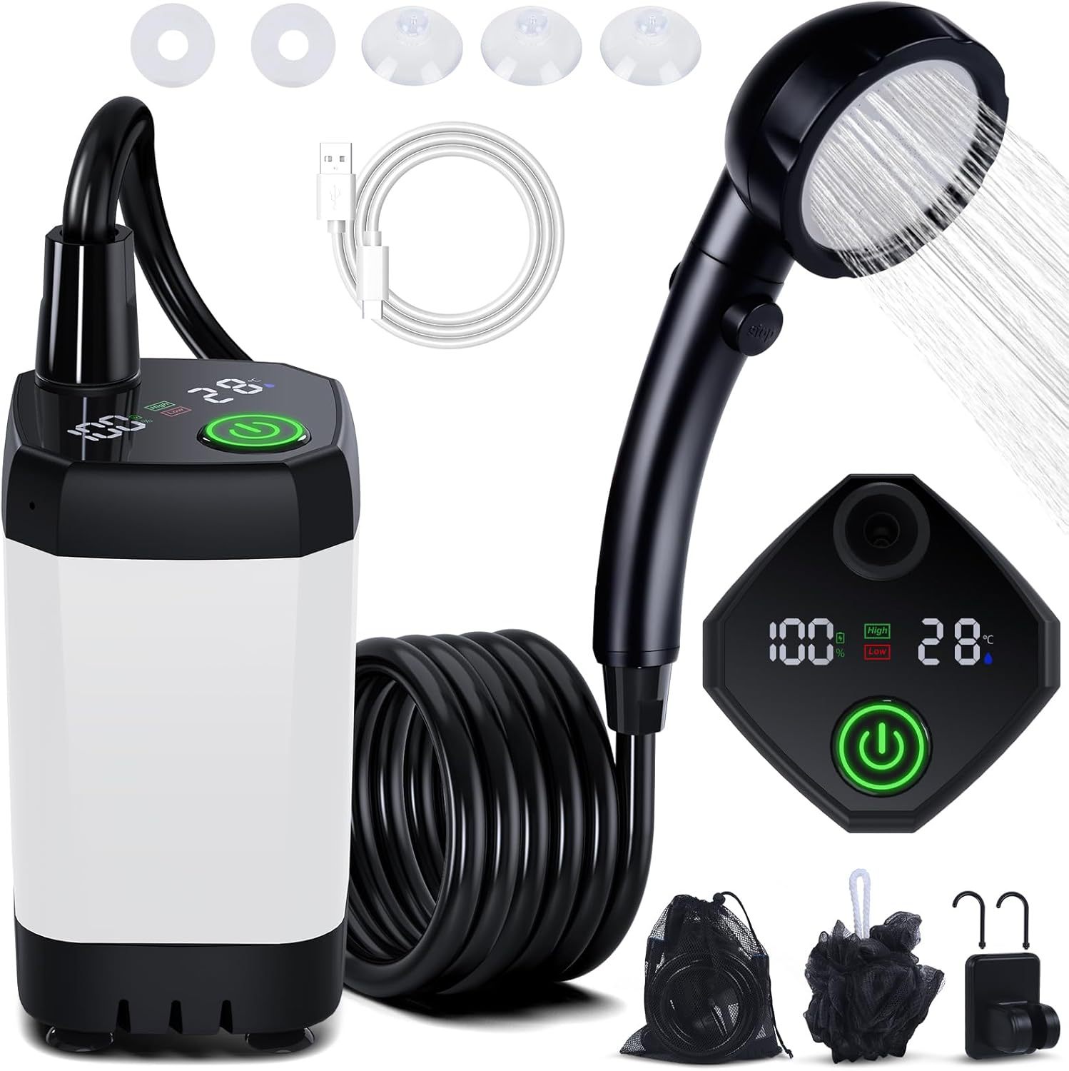Portable Self-Priming Electric - đánh giá và giá Portable Camping Shower
