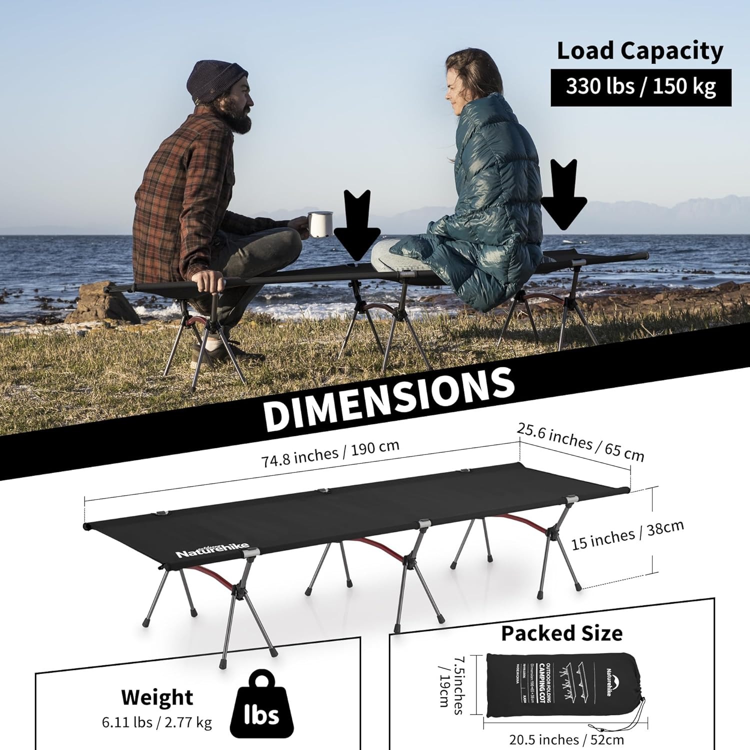 Naturehike Folding Camping Cot - đánh giá và giá Outdoor Camping Cot
