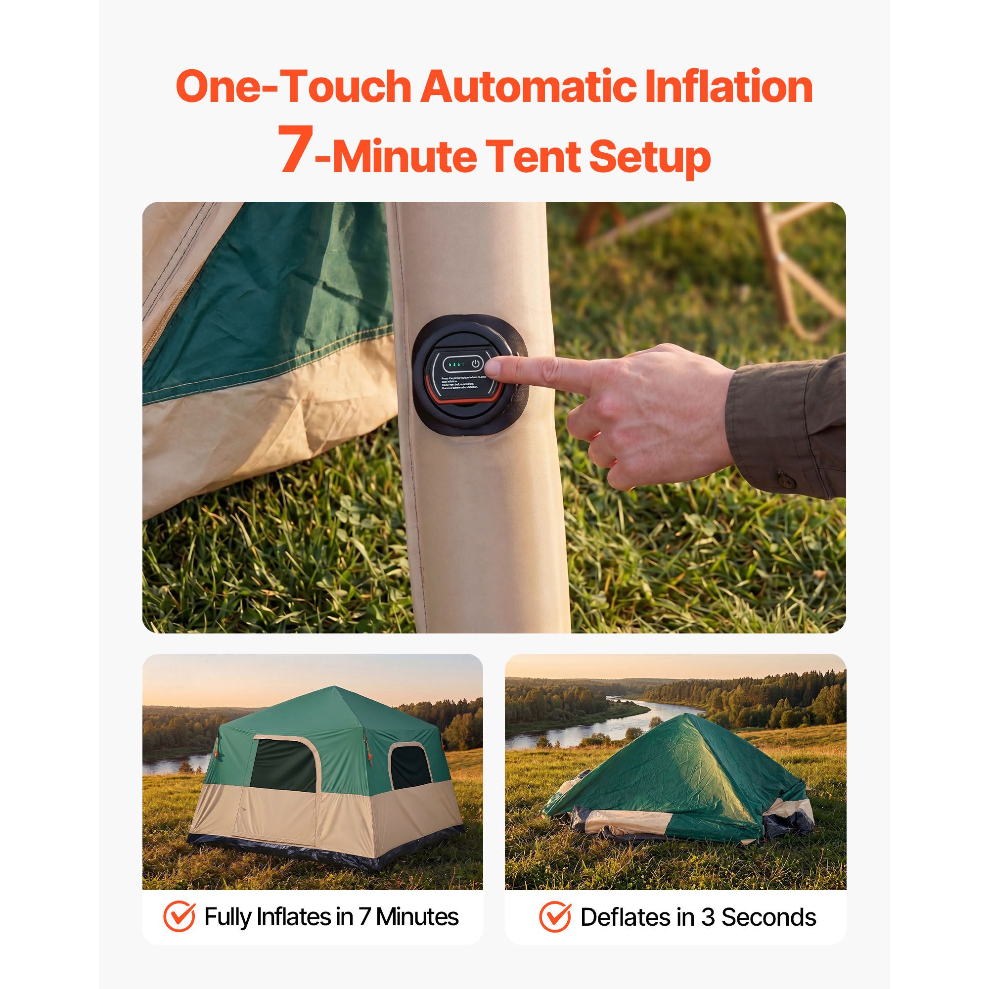 Camping Tent, 6 Person Inflata - đánh giá và giá Outdoor Camping On Youtube