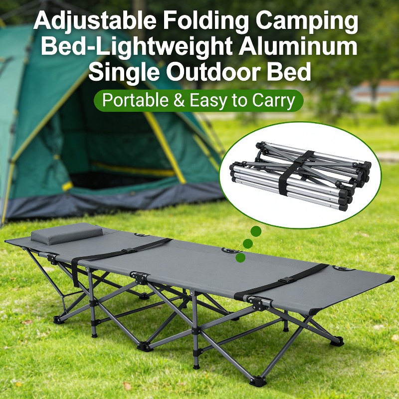 Heavy Duty Adjustable Height A - đánh giá và giá Outdoor Camping Cot