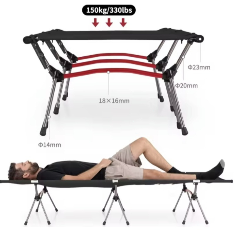 Heavy Duty Adjustable Height A - đánh giá và giá Outdoor Camping Cot
