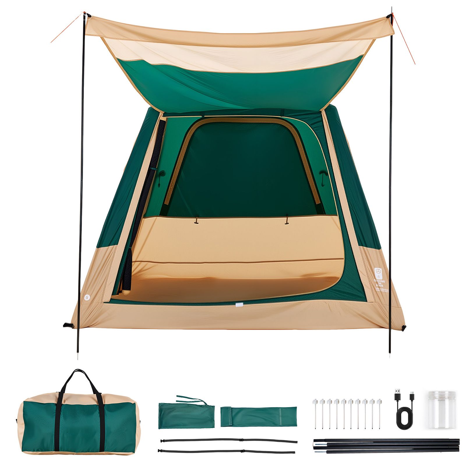Camping Tent, 4 Person Inflata - đánh giá và giá Outdoor Camping On Youtube