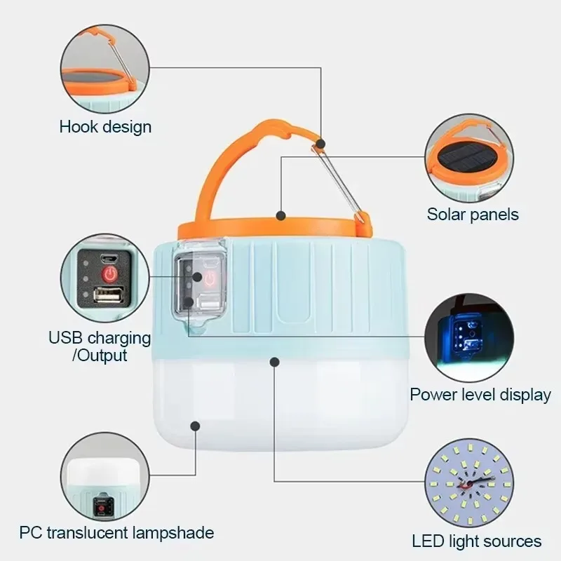 Solar Camping Lantern Recharge - đánh giá và giá Outdoor Camping Light Portable