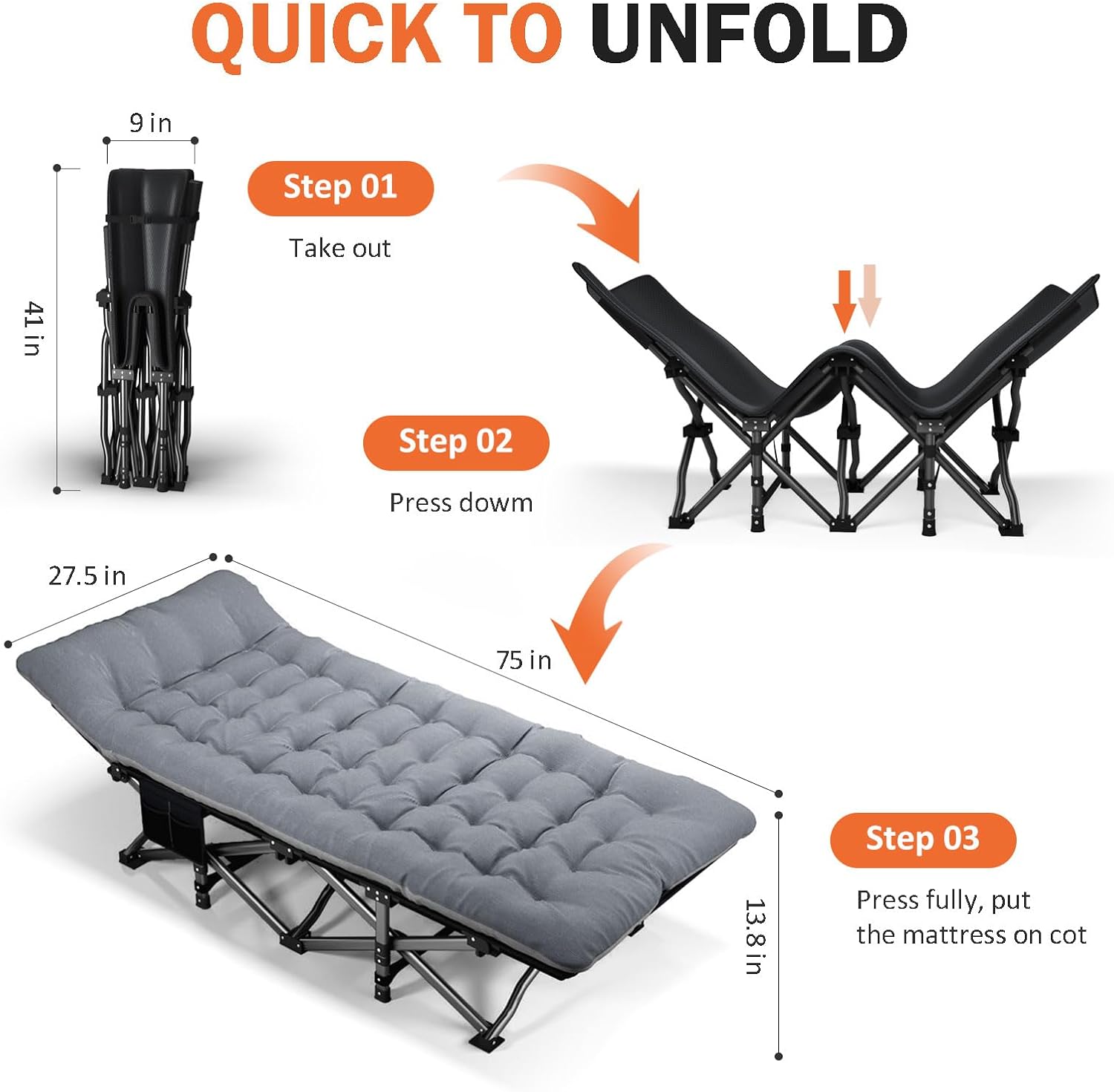 Camping Cot For Adults With Cu - đánh giá và giá Outdoor Camping Cot