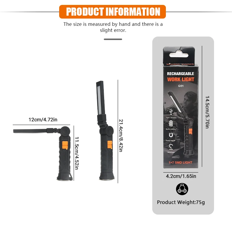 Portable COB LED Flashlight Re - đánh giá và giá Outdoor Camping Light Portable