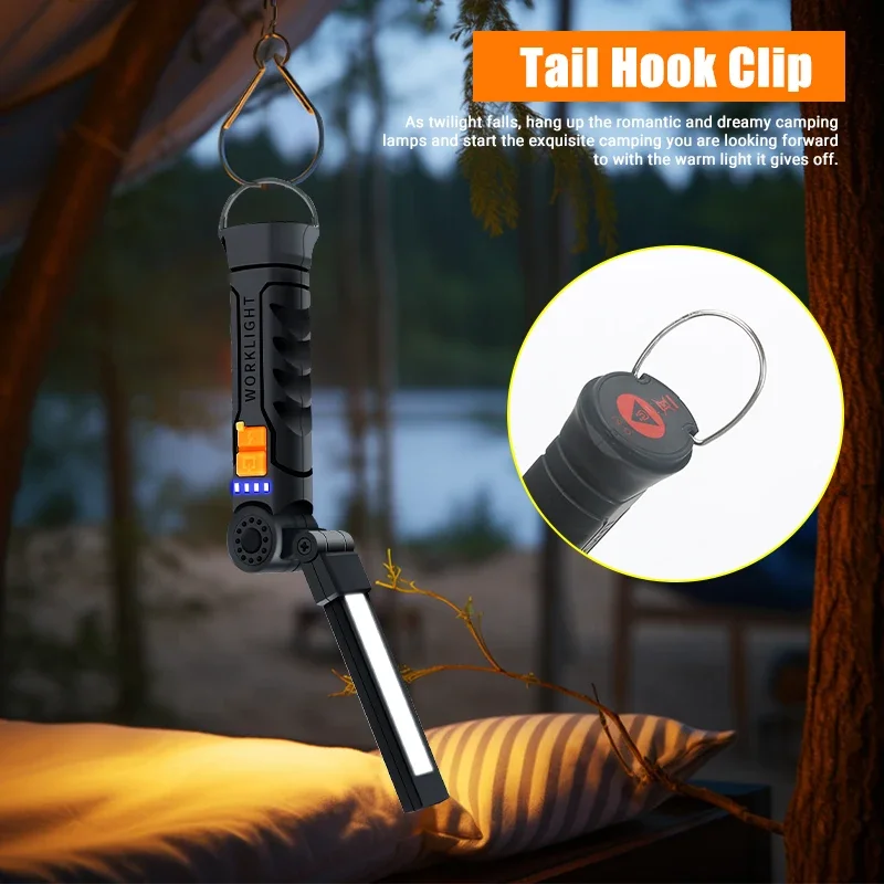 Portable COB LED Flashlight Re - đánh giá và giá Outdoor Camping Light Portable
