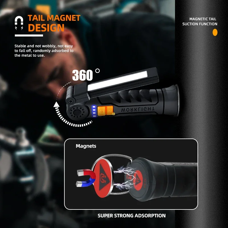 Portable COB LED Flashlight Re - đánh giá và giá Outdoor Camping Light Portable