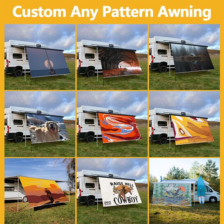 Custom Pattern UV Resistant Fo - đánh giá và giá Outdoor Camping Awning